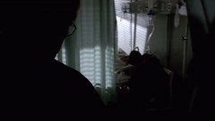 Walt visits Jesse in the hospital. Possibly shot at a soundstage.