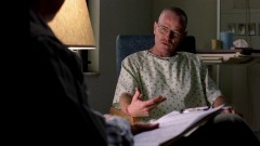 Walt talks to someone at the hospital.