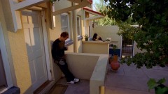 Jesse and Jane smoke in their backyards.