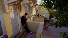 Jesse and Jane smoke in their backyards.