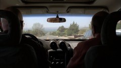 Walt and Hank are driving.