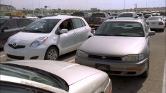 Walt is parked on a parking lot.