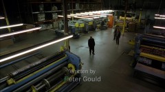 Saul takes the guys to a printing factory.