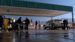 Walt Jr. helps out at the carwash.