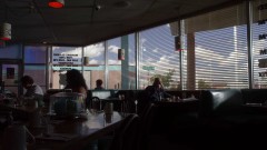 Mike is eating at a diner.