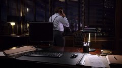 Saul gets a phone call from a lawyer. Alternates with the previous shot.