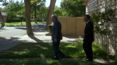 Chuck and Saul leave Chuck's house.