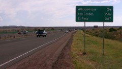 Jimmy drives from Santa Fe to Albuquerque