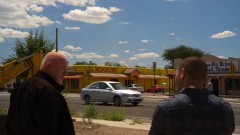 Nacho and Mike stake out a restaurant that Tuco regularly visits