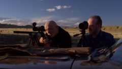 Mike is out in the desert trying out a new rifle