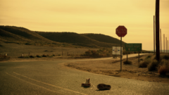 A Los Pollos Hermanos truck stops near the Mexico-USA border