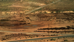 Mike waits for the truck in the desert