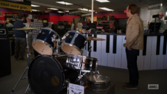 Saul is at the music store again