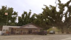 The bus arrives at the post office in Coushatta, LA.