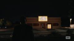 Nacho and Gus are at a Pollos Hermanos branch at night